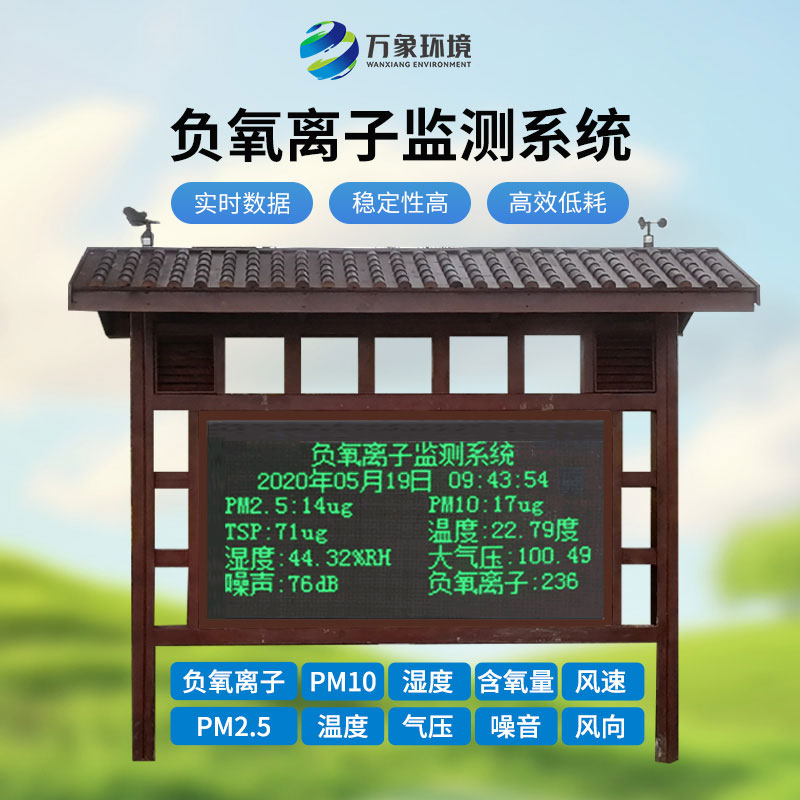 景区空气负氧离子监测仪选择万象环境厂家