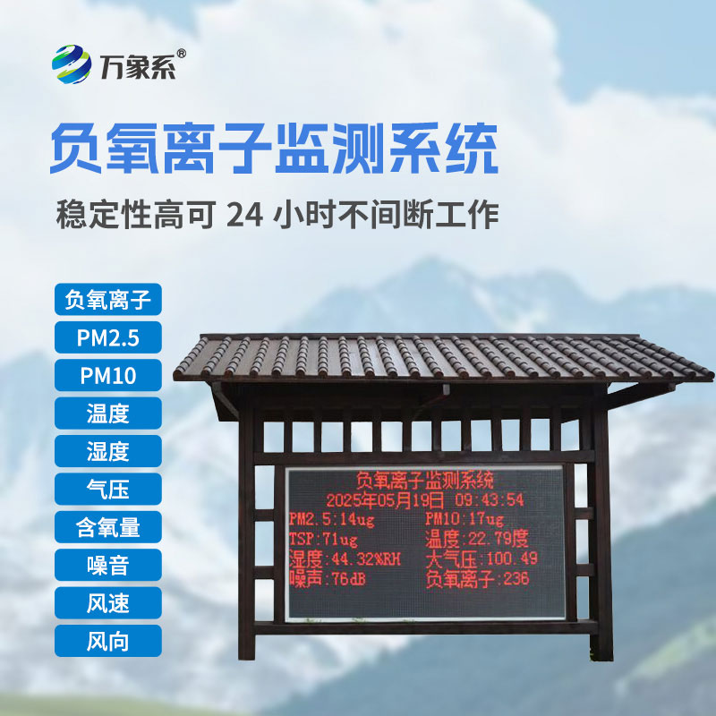 防腐木亭款负氧离子监测站